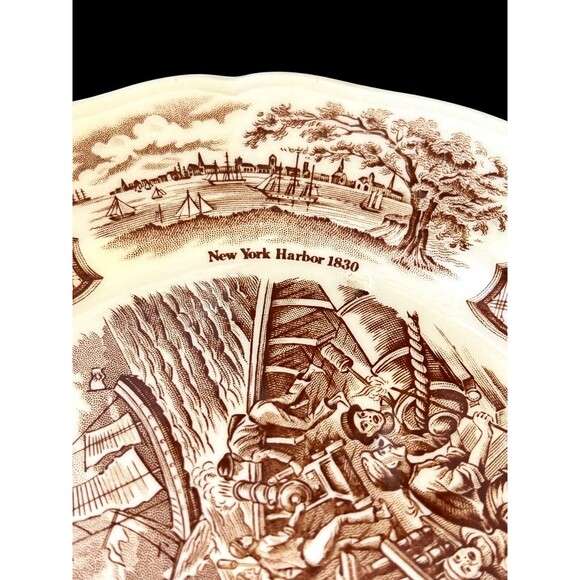 Vintage Alfred Meakin Staffordshire Commerative Plate ~ “FAIR WINDS” - Picture 3 of 6